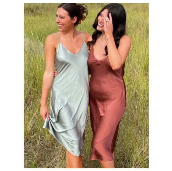 ARITZIA Wilfred Satin Slip Dress - Picture 7 of 15